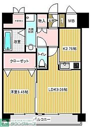 プライム柏 1LDKの間取図画像