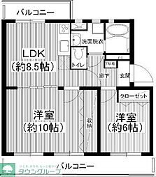オリーブガーデン 2LDKの間取図画像