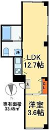 グランニール南流山 1LDKの間取図画像