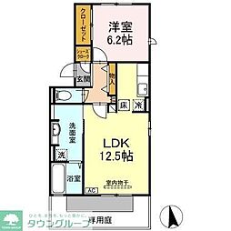 メゾン・ド・シャルール弐番館 1LDKの間取図画像