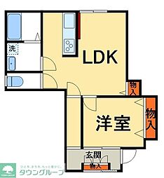 プリメロボニータ 1LDKの間取図画像