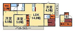 ボナールメゾン2 3LDKの間取図画像
