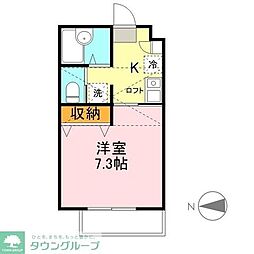 モン・シャトー 1Kの間取図画像
