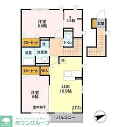 ボナール酒井根2 2SLDKの間取図画像