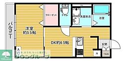 リファレンス愛宕 1DKの間取図画像