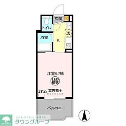 パティオ坂巻 1Kの間取図画像