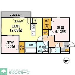 メゾンエール 2LDKの間取図画像