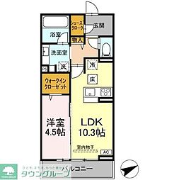 Ce il Sole(チェ イル ソーレ) 1LDKの間取図画像