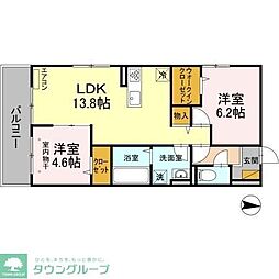 ジラソーレ 2LDKの間取図画像