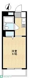カーサディ北柏 ワンルームの間取図画像