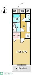 メゾンド西村 1Kの間取図画像