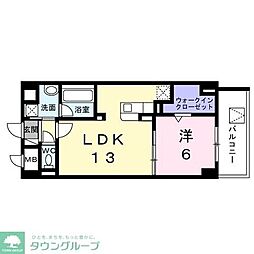 Y's STATE 天王台 1LDKの間取図画像
