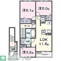 ルミエール鹿黒A 3LDKの間取図画像