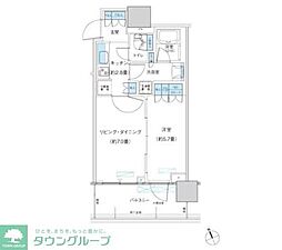 パークシティ柏の葉キャンパスザ・ゲートタワーウエスト 1DKの間取図画像