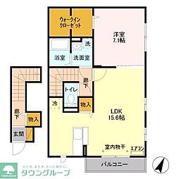 サンセール 1LDKの間取図画像