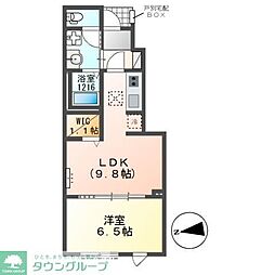 Petite Lumiere II 1LDKの間取図画像