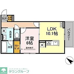 Wisteria 1LDKの間取図画像