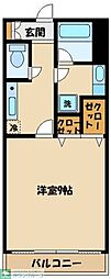 京王相模原線 京王よみうりランド駅 徒歩21分の賃貸マンション 1階1Kの間取り