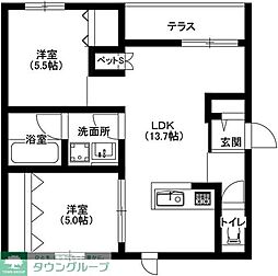 Wind Valley 2LDKの間取図画像