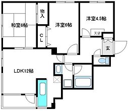 エクセランオール 3LDKの間取図画像