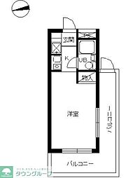 スカイコート生田 ワンルームの間取図画像