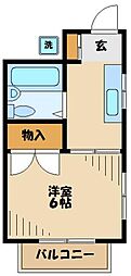 メゾンTR 1Kの間取図画像
