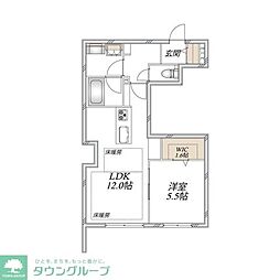 (仮称)中野島メゾン 1LDKの間取図画像