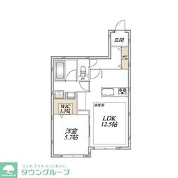 (仮称)中野島メゾン 1LDKの間取図画像