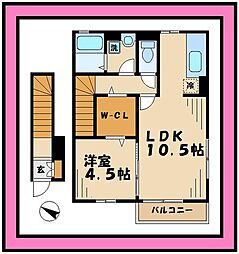 コテージグレースノート 1LDKの間取図画像
