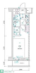 ジェノヴィア中野島 1Kの間取図画像