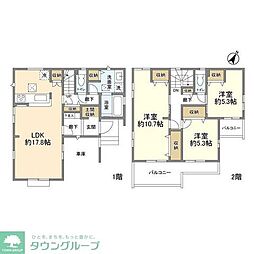 東武野田線 大和田駅 徒歩27分の賃貸一戸建て 3LDKの間取り