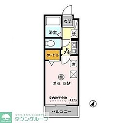 JR埼京線 武蔵浦和駅 徒歩16分の賃貸アパート 1階1Kの間取り