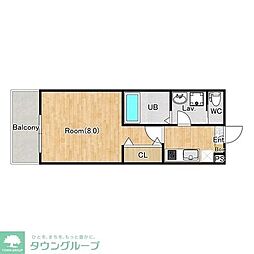 JR埼京線 中浦和駅 徒歩13分の賃貸アパート 1階1Kの間取り