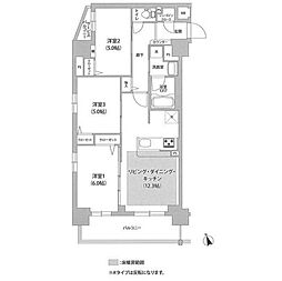 コンフォリア川口本町 1階3LDKの間取り