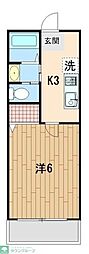 Ｅｓｐａｃｉｏ芝Ａ 1階1Kの間取り