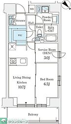 リテラス西日暮里 4階1LDKの間取り