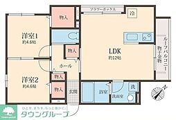（新築）さいたま市岩槻区美園東一丁目計画 202 2階2LDKの間取り