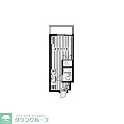 ガーデンヒルズ川口 1階ワンルームの間取り