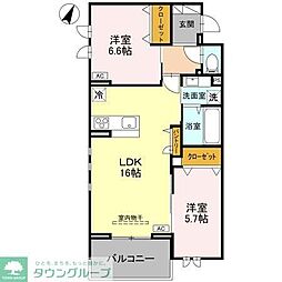 間取図画像 2LDK