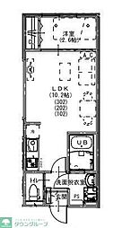 KEIAI RESIDENCE 蒲生 1階1LDKの間取り