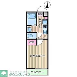 ｌｕｘｅ西川口 1階1Kの間取り