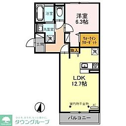Bliss 1LDKの間取図画像