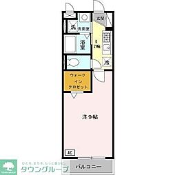 エクレール宮本 1Kの間取図画像