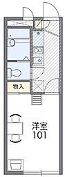 レオパレスSERENA-3 1Kの間取図画像
