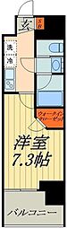 ソライエアイル草加 1Kの間取図画像