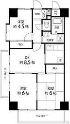 T'sgarden蕨3 3DKの間取図画像