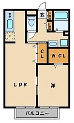 ビエントデルソル1 1LDKの間取図画像