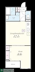ville neuve 1LDKの間取図画像