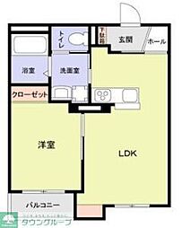 (仮称)マンションシバガミ 1LDKの間取図画像