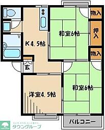 ヴェルレーヌ浦和 3DKの間取図画像
